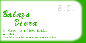 balazs diera business card